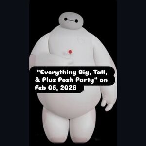The "Everything Big, Tall, & Plus Posh Party" on Feb 05, 2026 16:00 PM PST.